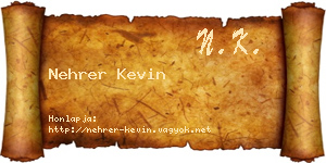 Nehrer Kevin névjegykártya